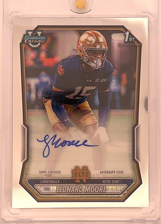 2026 Bowman Chrome Prospect Autograph Leonard Moore #BCPA-LMO — front