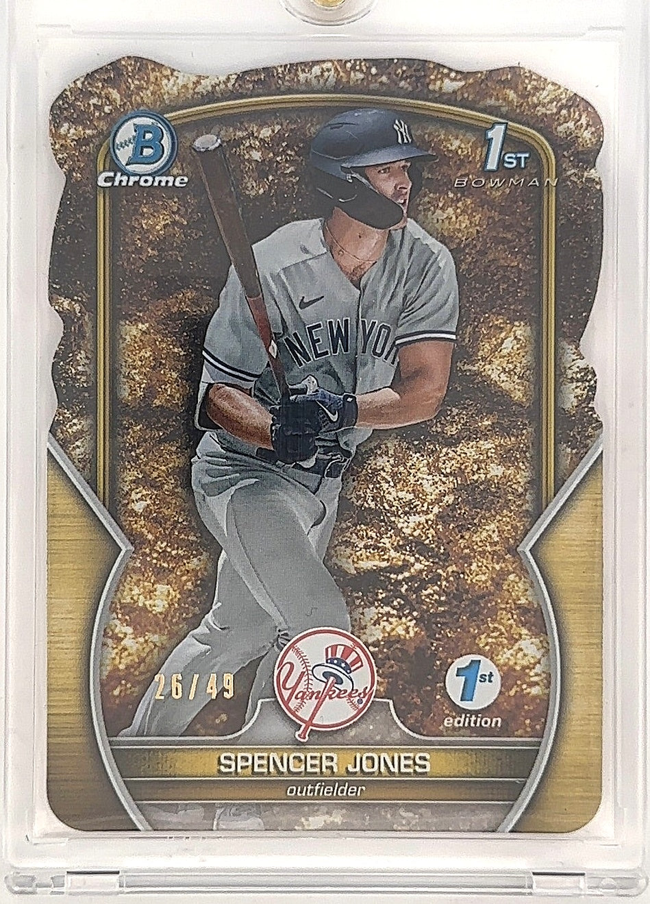 2023 1st Bowman Chrome Spencer Jones Dicut /49 #BCPD-139 — front