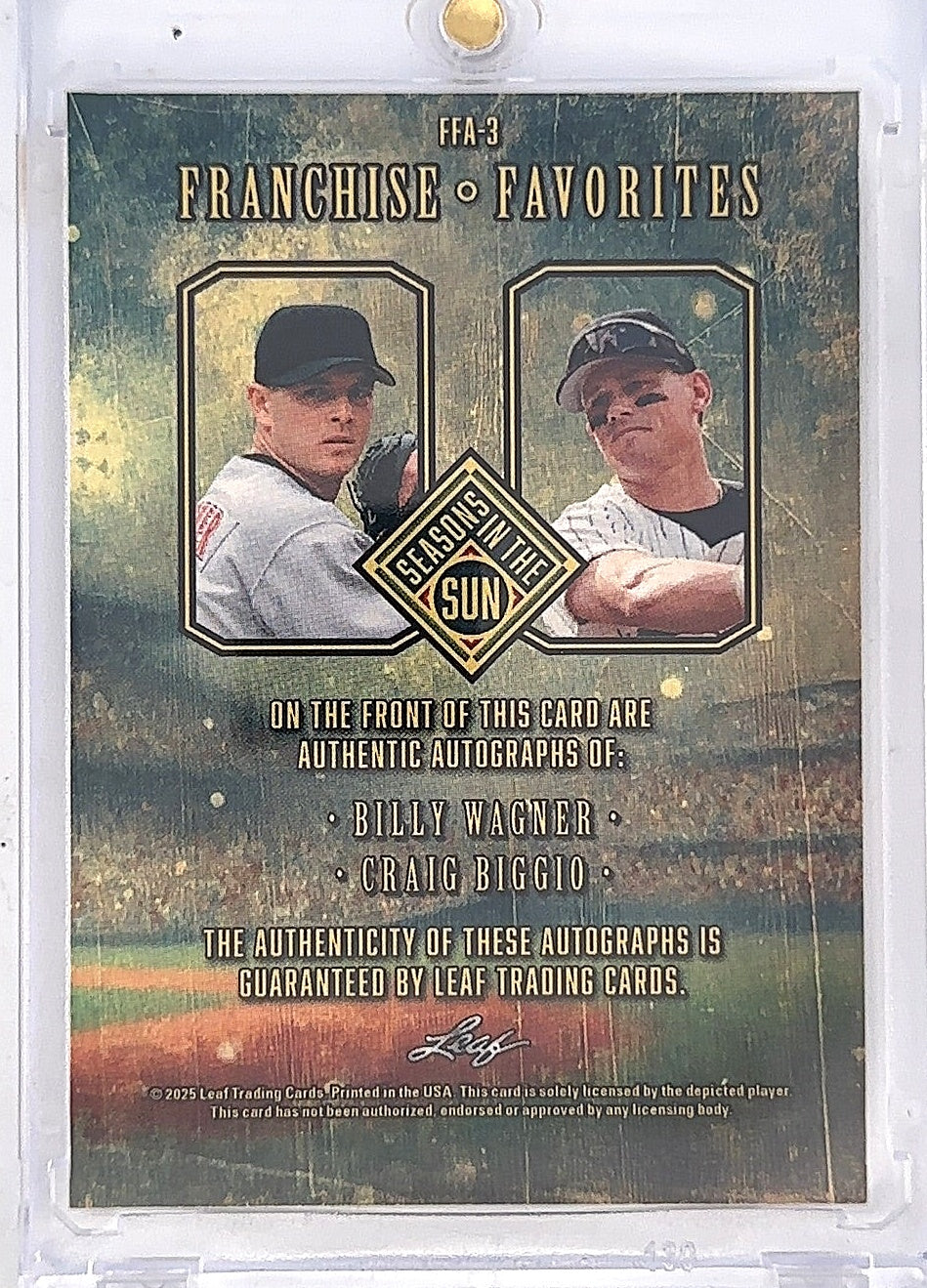 Billy Wagner Craig Biggio Franchise Favorites 19/20 — back