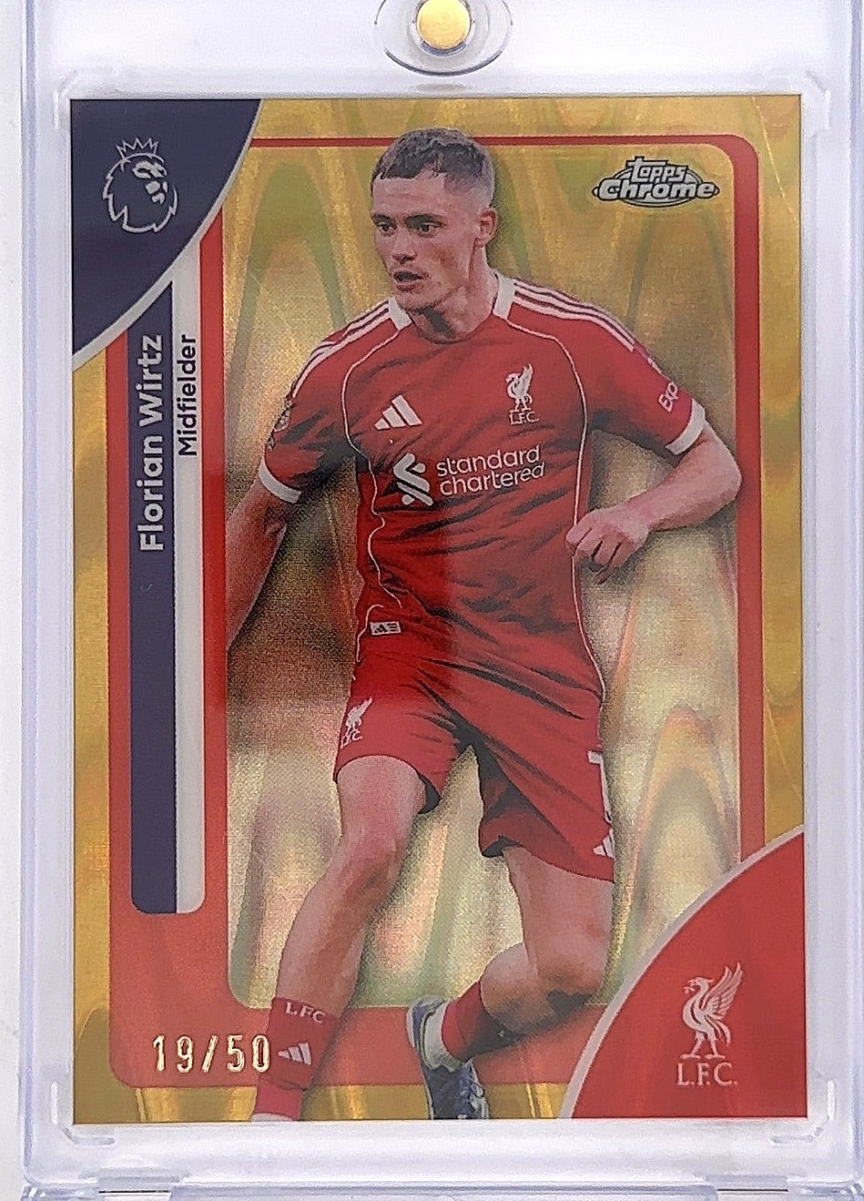 Florian Wirtz Topps Chrome Gold /50 — front