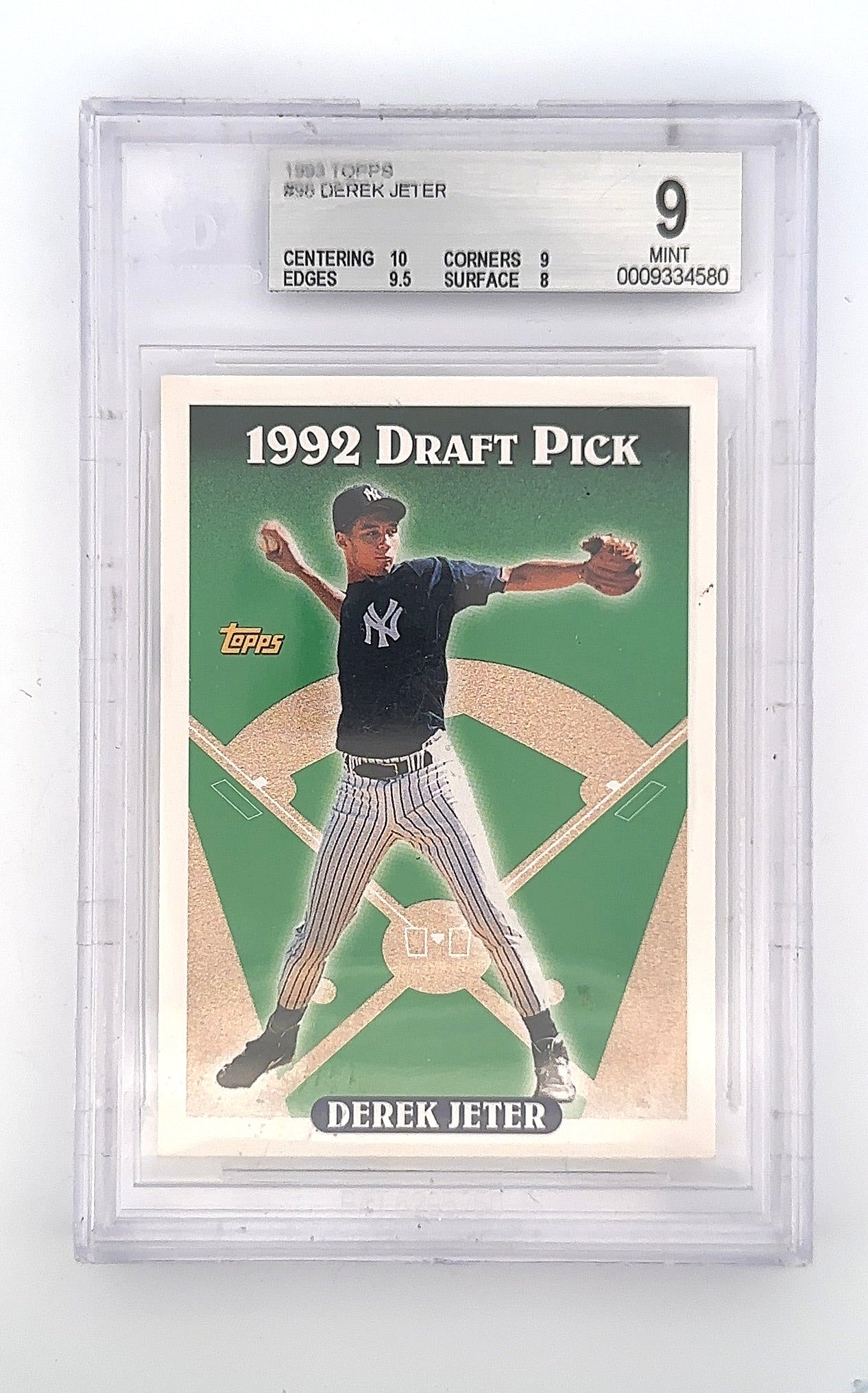 DAMAGED 1993 Topps Derek Jeter #98 BGS 9 — front