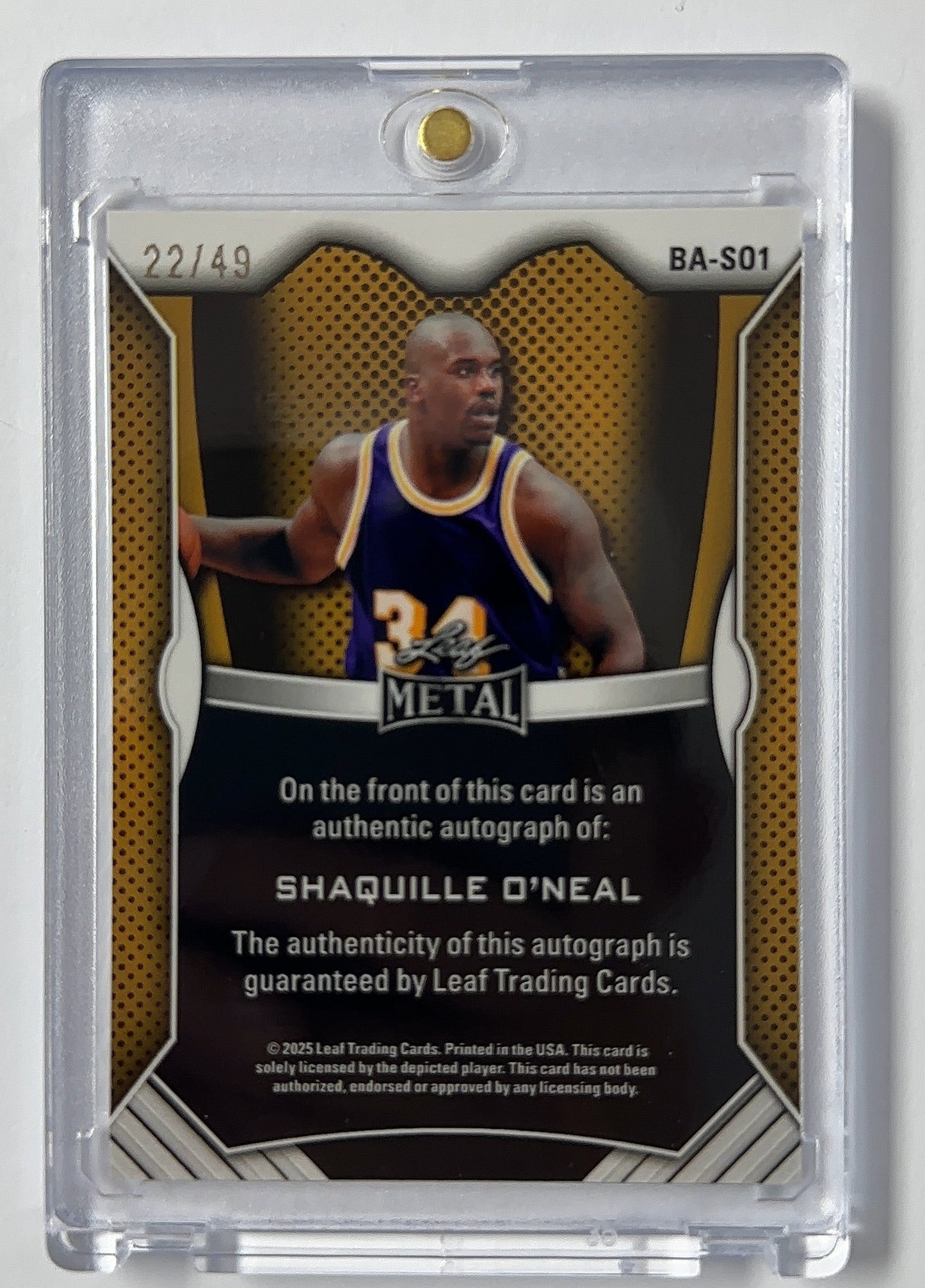 Shaquille O'Neal Select — back