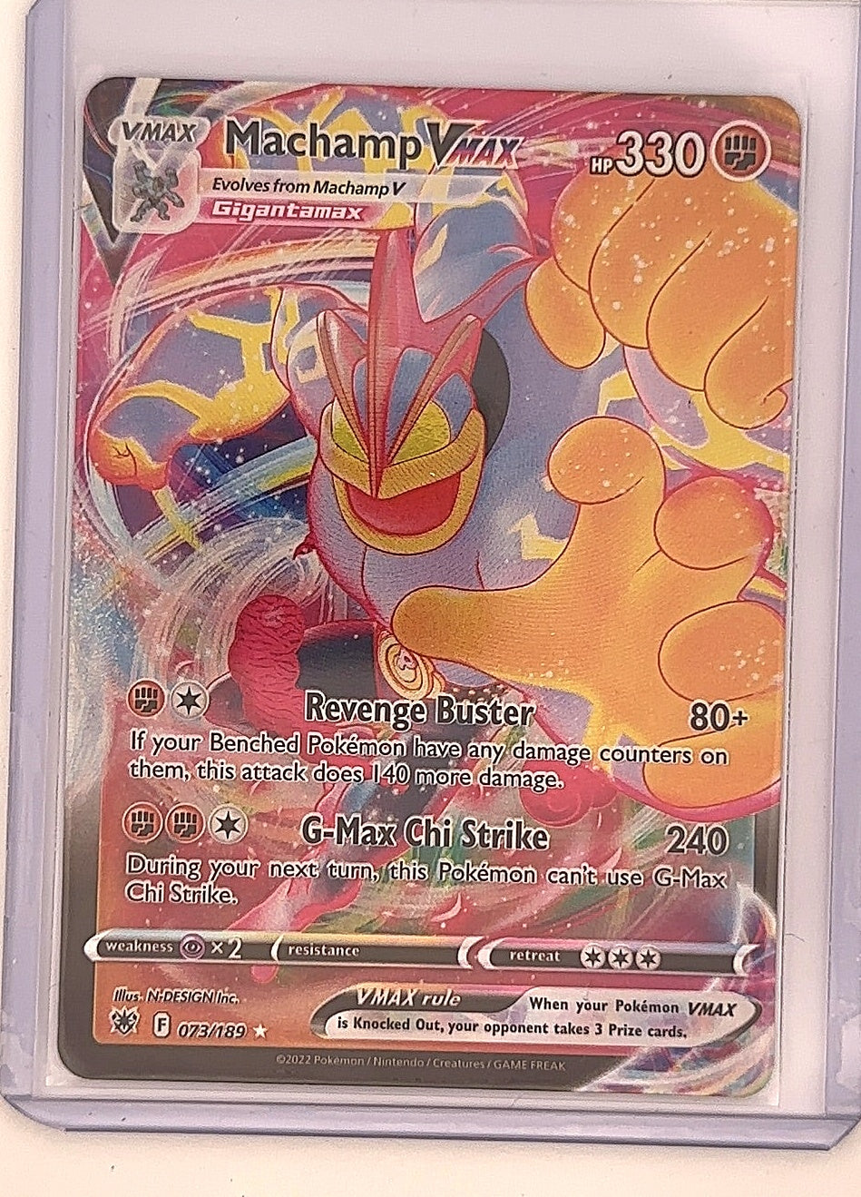 Machamp VMAX #073/189 — front