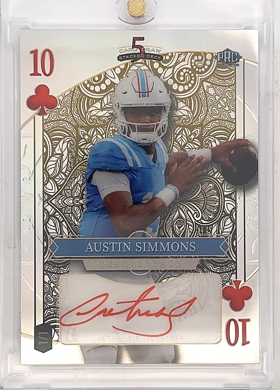 Austin Simmons Wild Card 1/1 — front