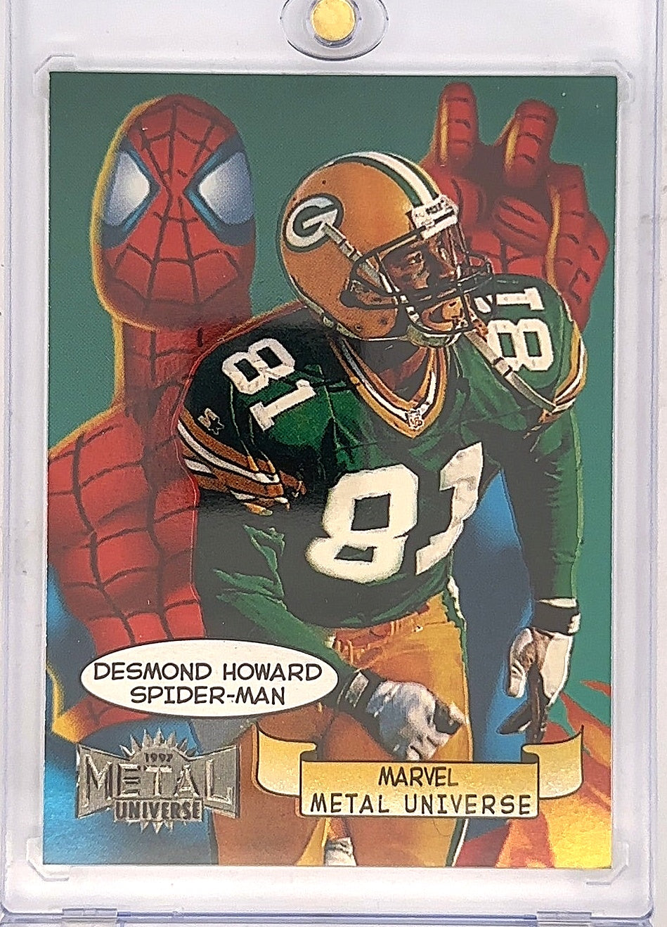 Desmond Howard Spider-Man 1997 Metal Universe 3/20 — front