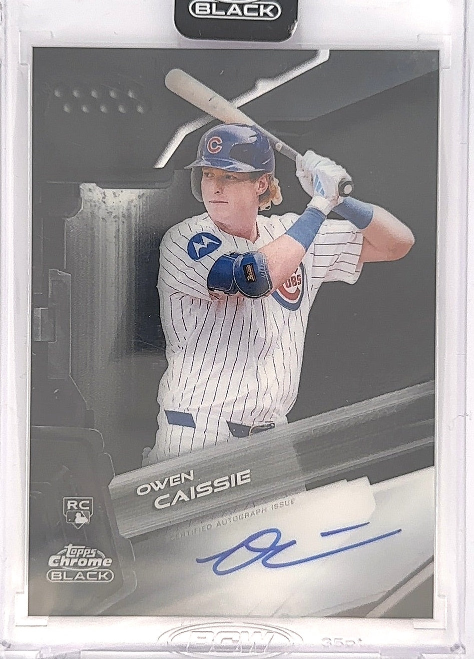 2026 Topps Chrome Black Autograph Owen Caissie #CBA-OC — front