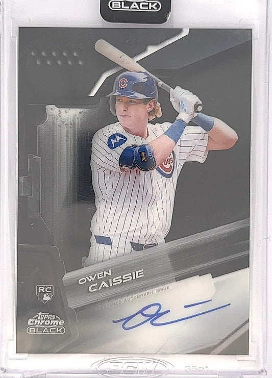 2026 Topps Chrome Black Autograph Owen Caissie #CBA-OC — front