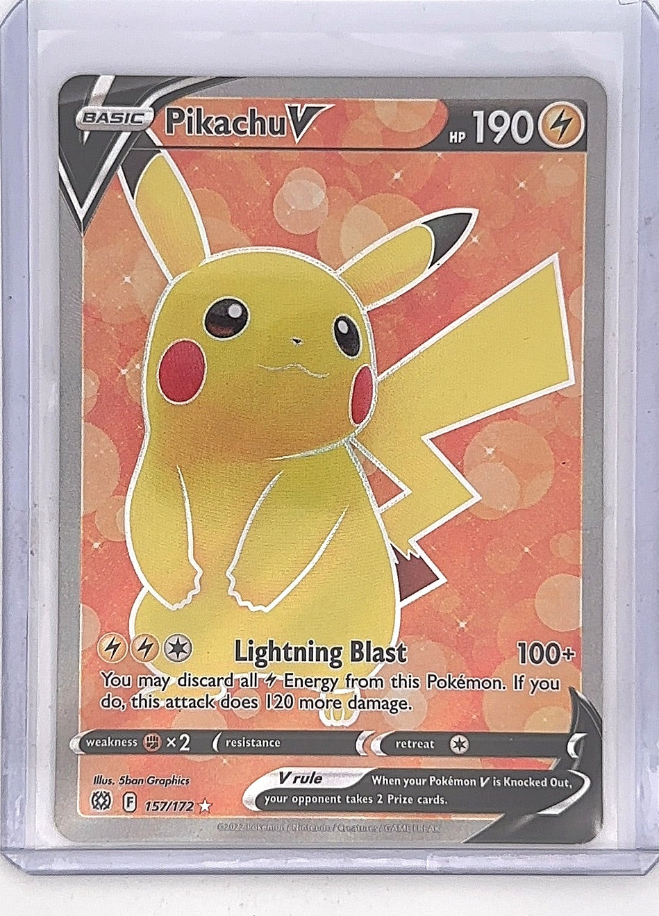 Pikachu V (Full Art) #157/172 — front