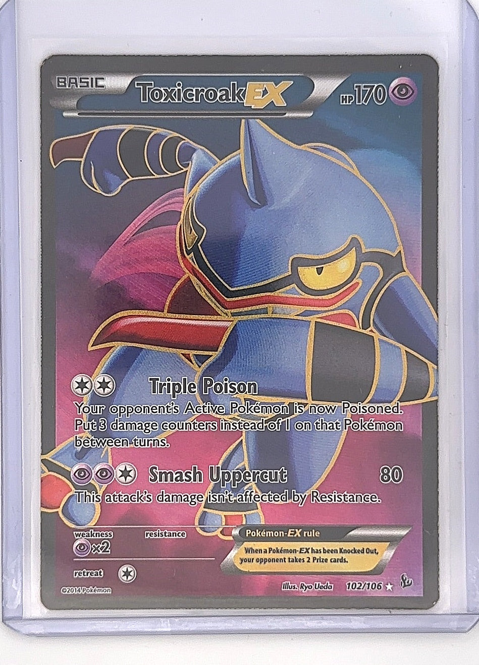 Toxicroak EX (102 Full Art) #102/106 — front
