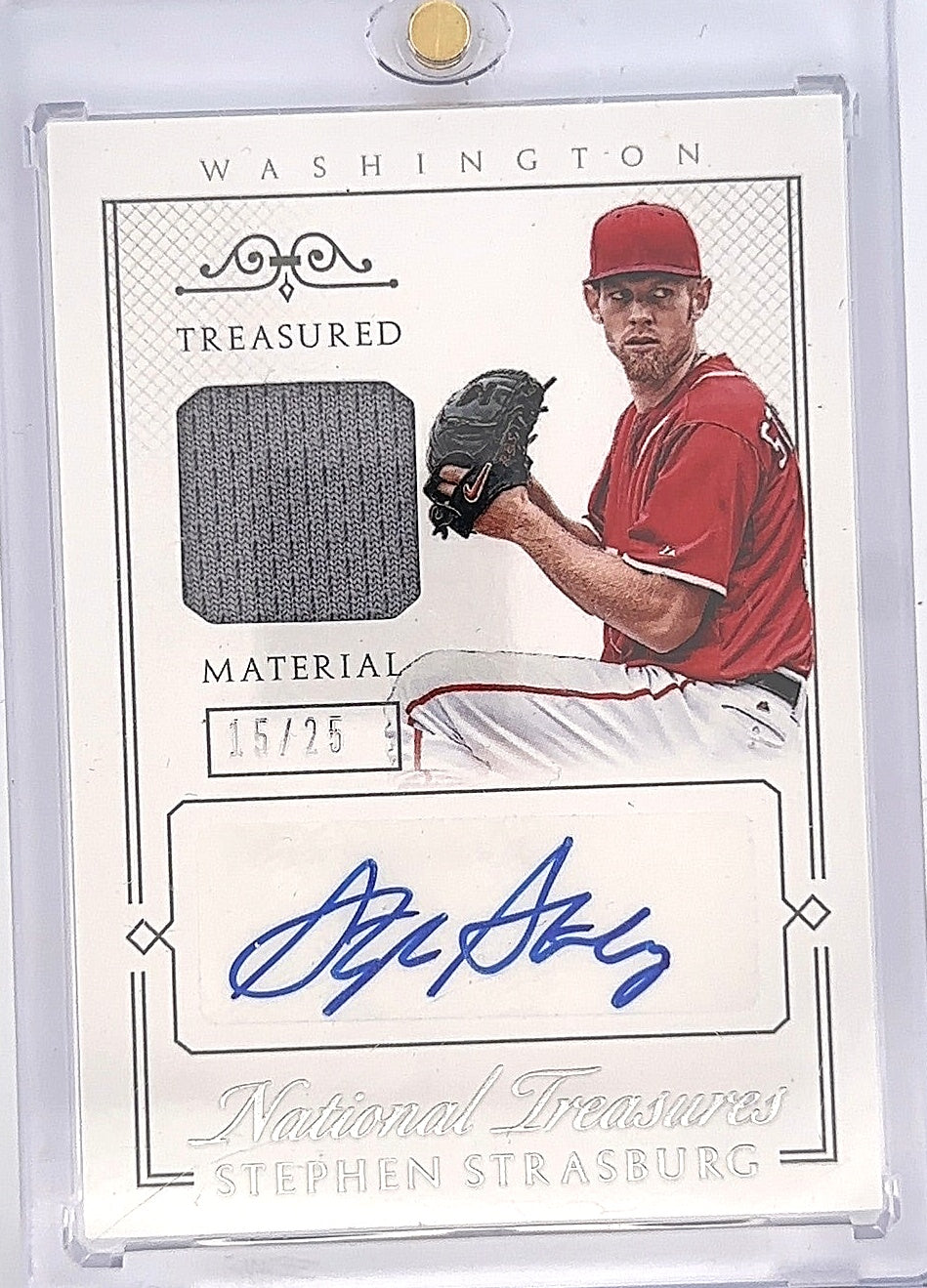 Stephen Strasburg Treasured Material National Treasures 15/25 — front