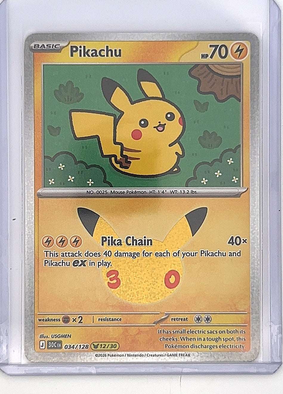 Pikachu - 034/128 #034/128 — front