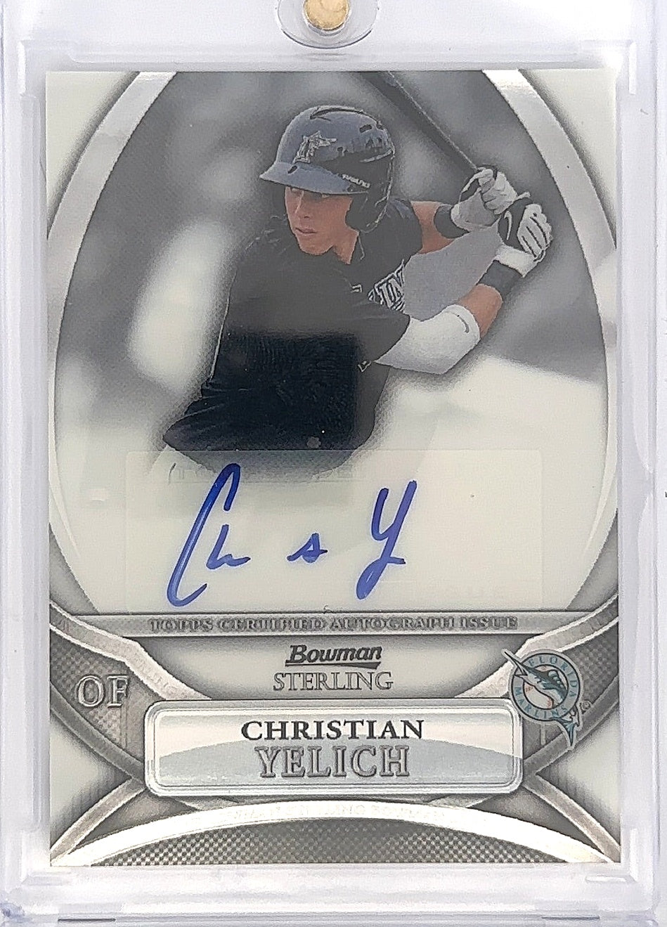 2010 Bowman Sterling Prospects Christian Yelich [Autograph] #BSPCY — front