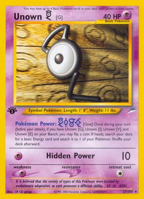 Unown [G] #027/105 — stock