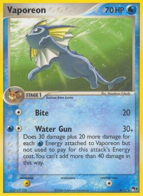 Vaporeon #006/017 — stock