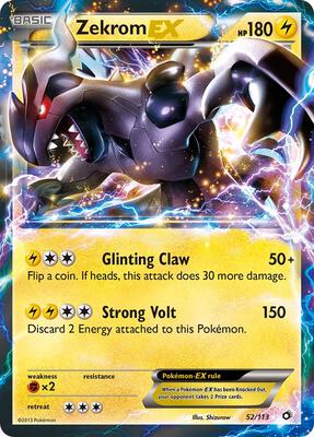 Zekrom EX #52/113 — stock