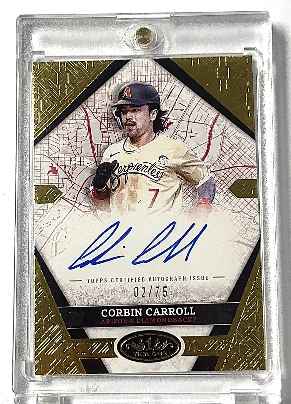 2025 Corbin Carroll Topps Tier One Auto /75 — front