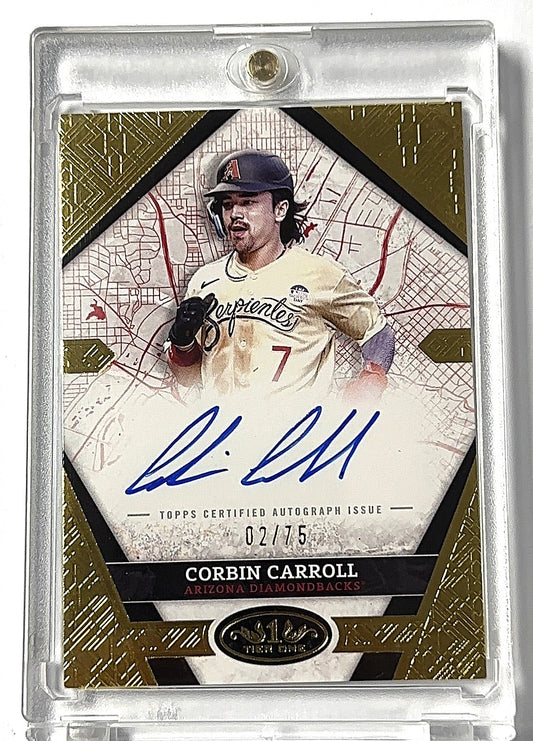 2025 Corbin Carroll Topps Tier One Auto /75 — front