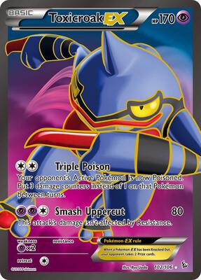 Toxicroak EX (102 Full Art) #102/106 — stock