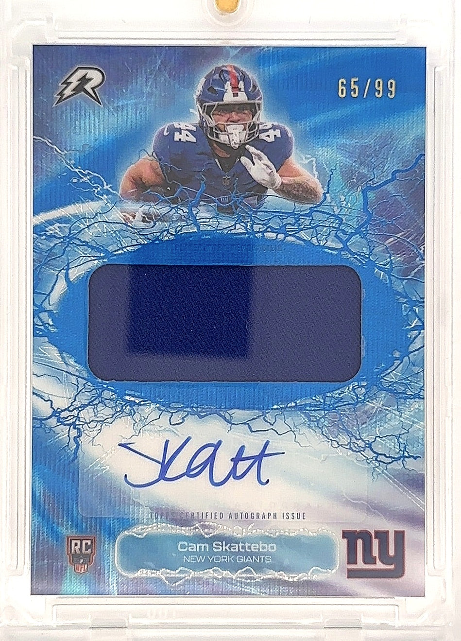 2025 Topps Resurgence Cam Skattebo Rookie Auto Relic #RRA-CS 65/99 — front