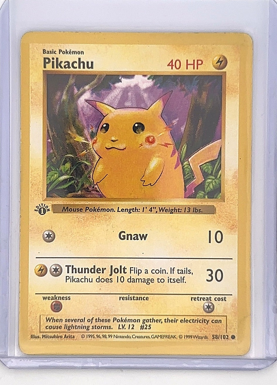 Pikachu (Red Cheeks) #058/102 — front