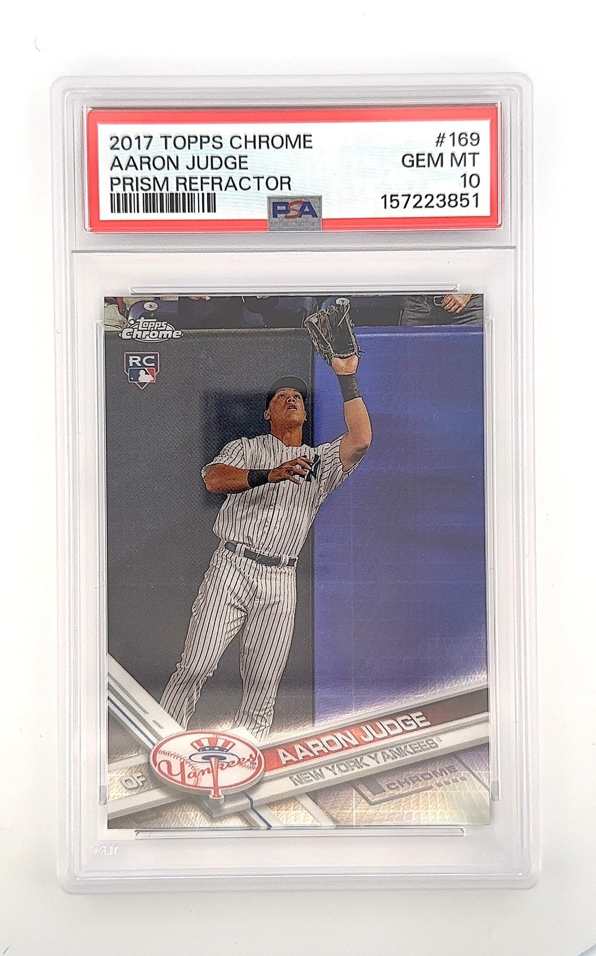 2017 Topps Chrome Aaron Judge [Prism] #169 PSA 10 — front
