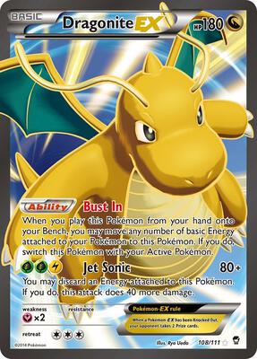 Dragonite EX (108 Full Art) #108/111 — stock