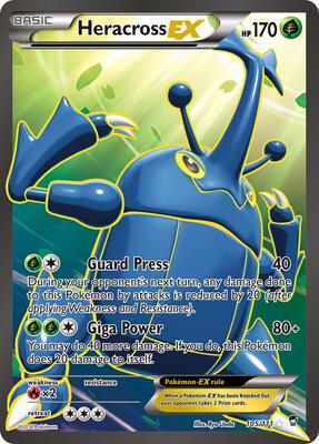 Heracross EX (105 Full Art) #105/111 — stock