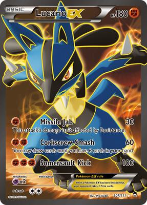 Lucario EX (107 Full Art) #107/111 — stock