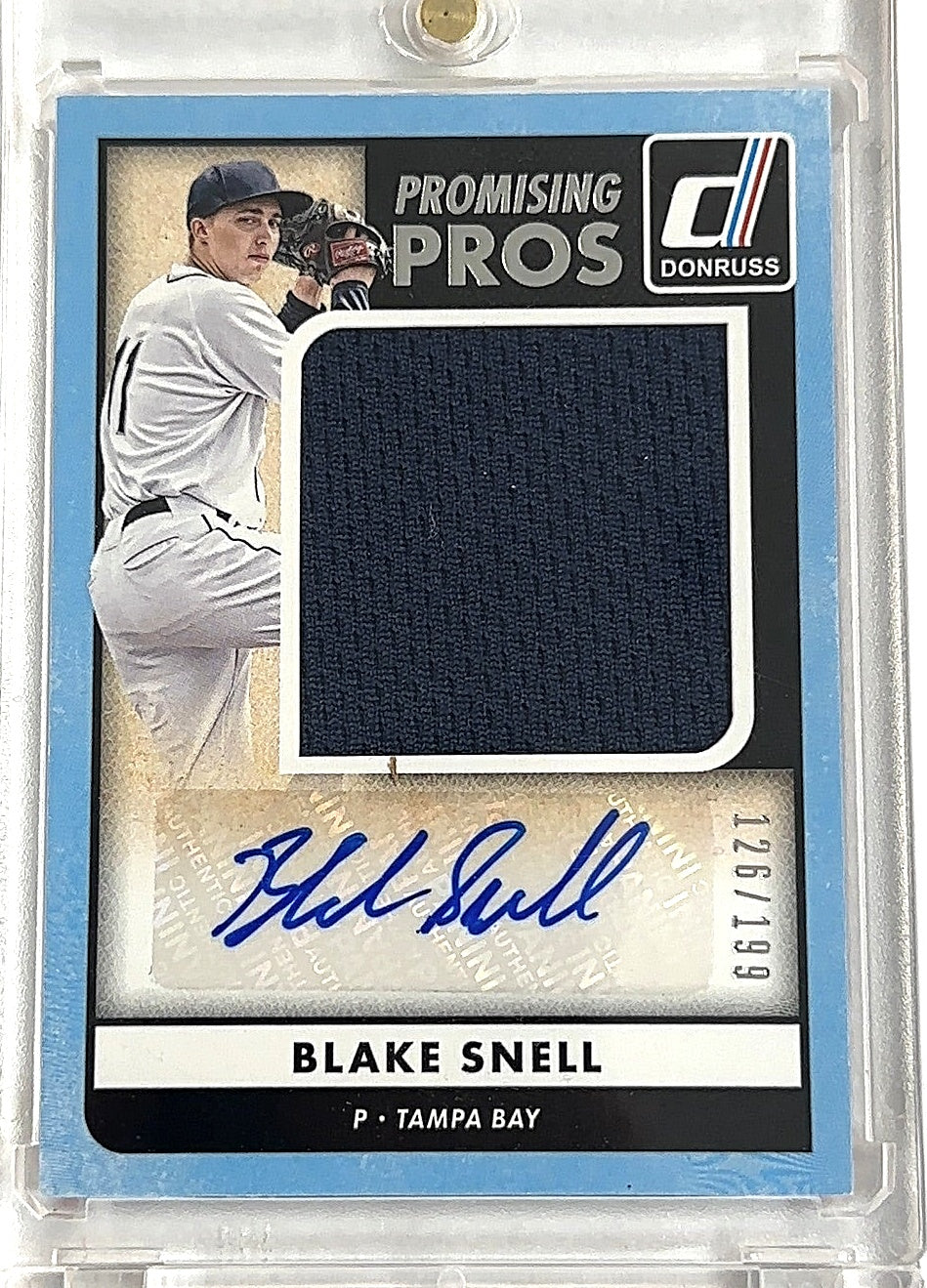Blake Snell Promising Pros RC RPA /199 — front
