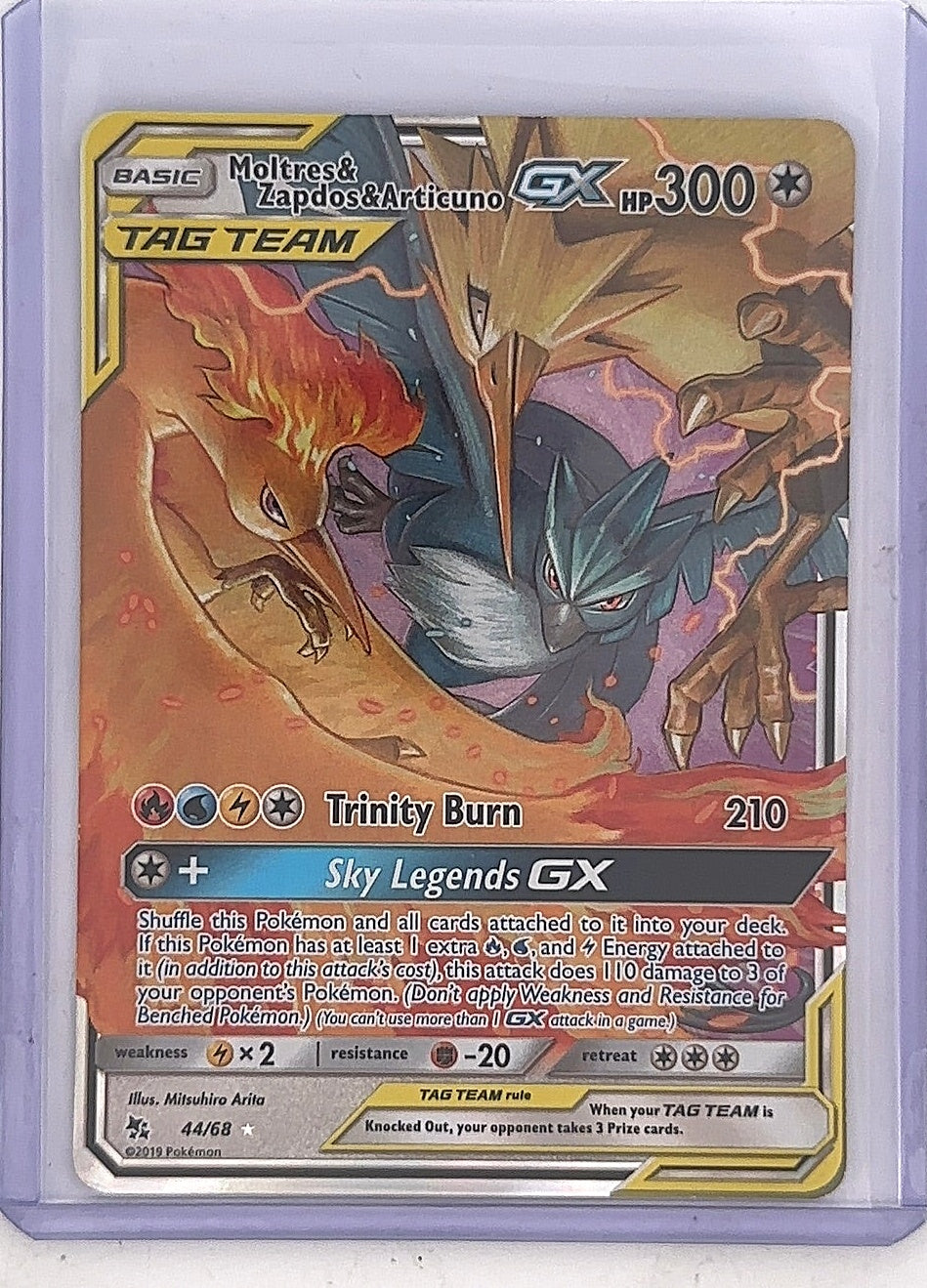 Moltres & Zapdos & Articuno GX #44/68 — front