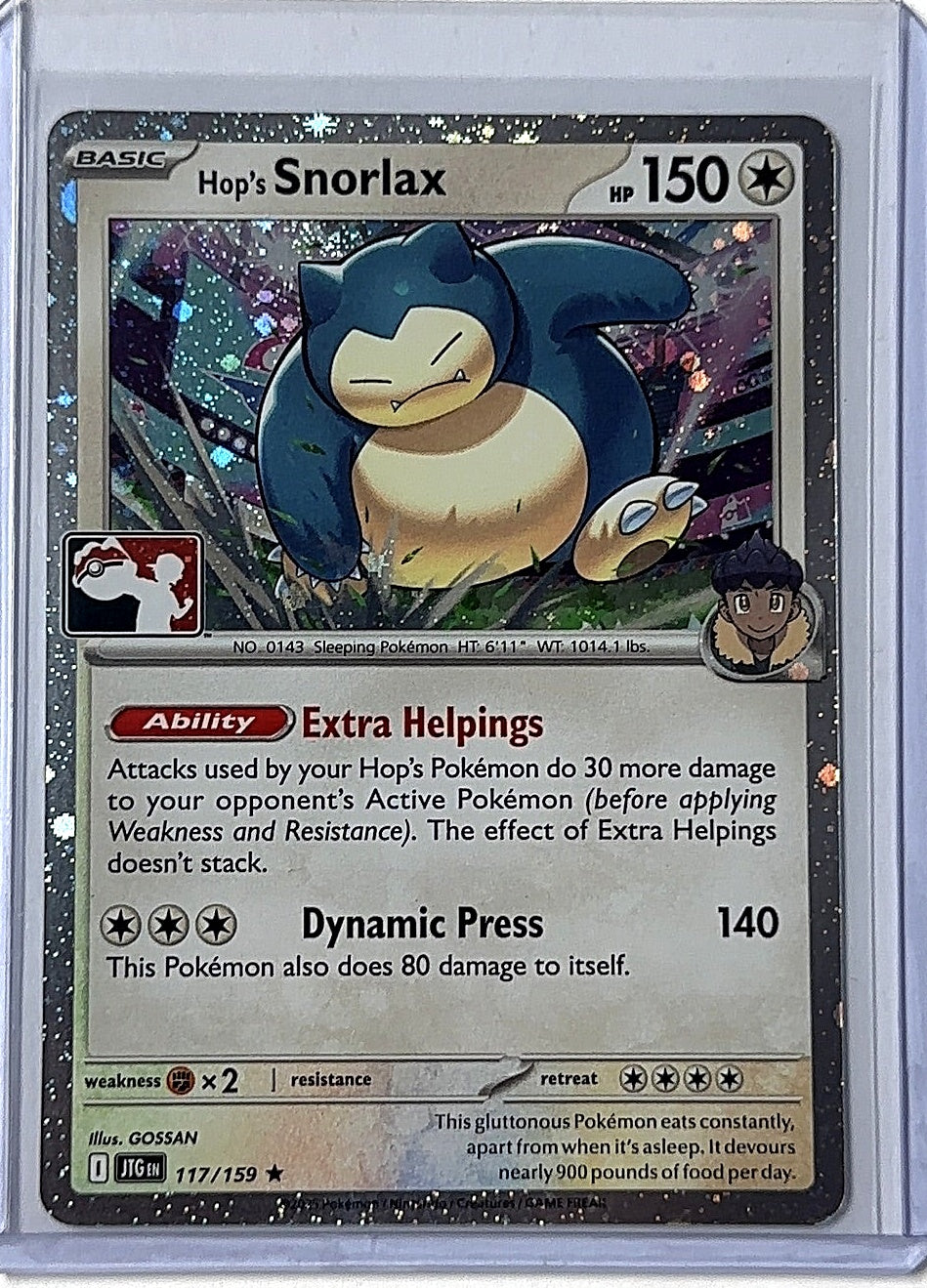 Hop's Snorlax - 117/159 (Cosmos Holo) #117/159 — front