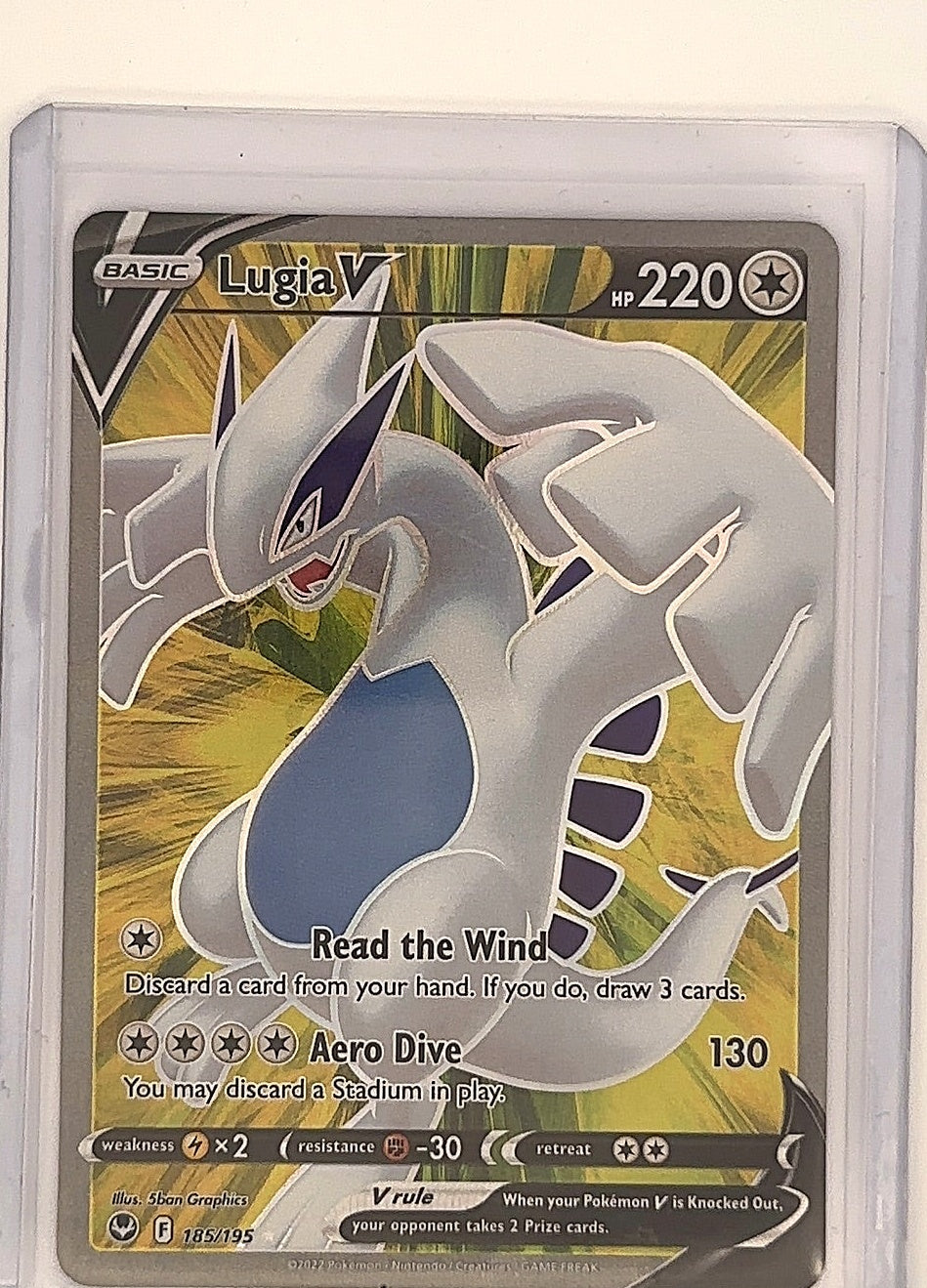 Lugia V (Full Art) #185/195 — front