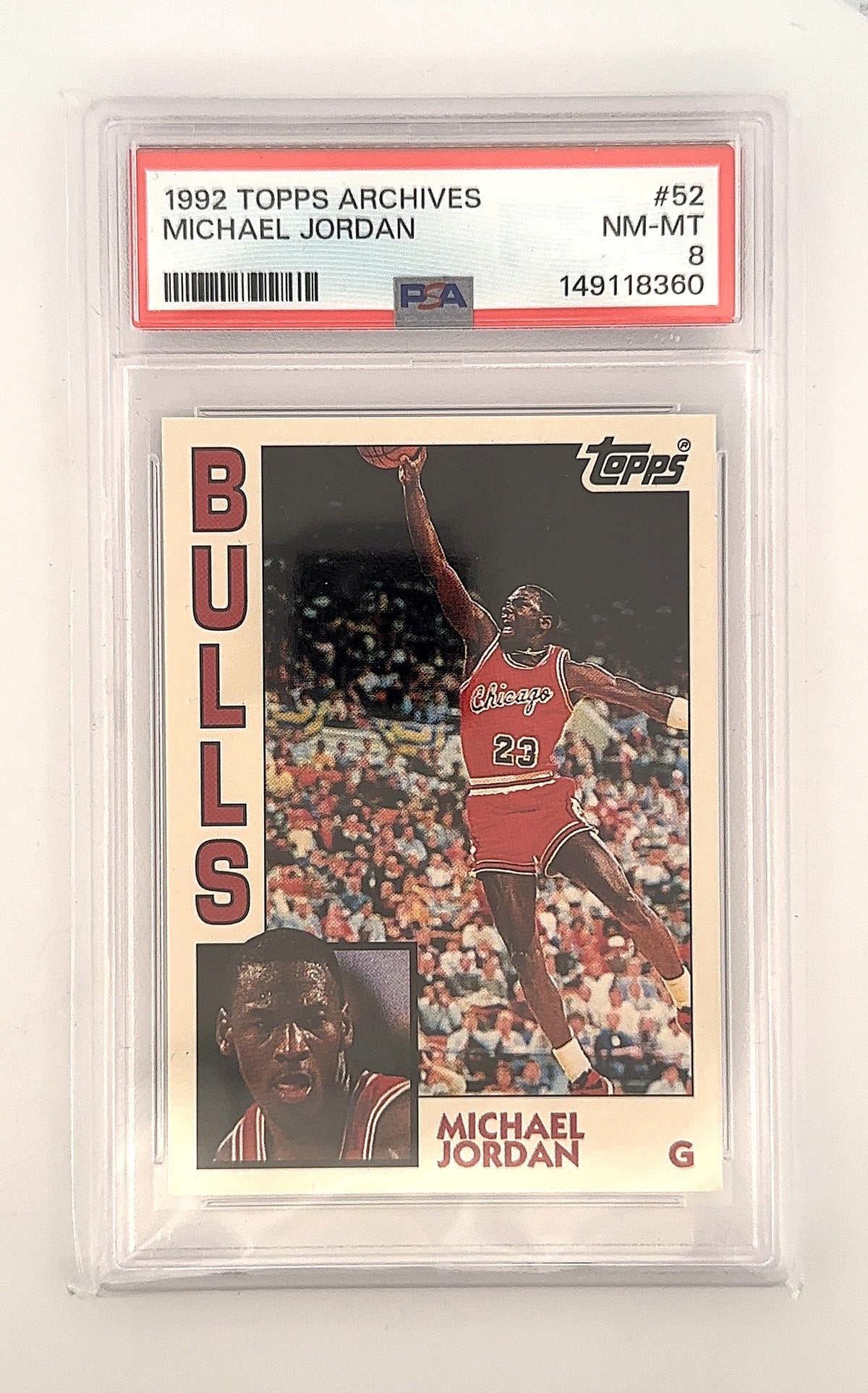1992 Topps Archives Michael Jordan #52 PSA 8 — front