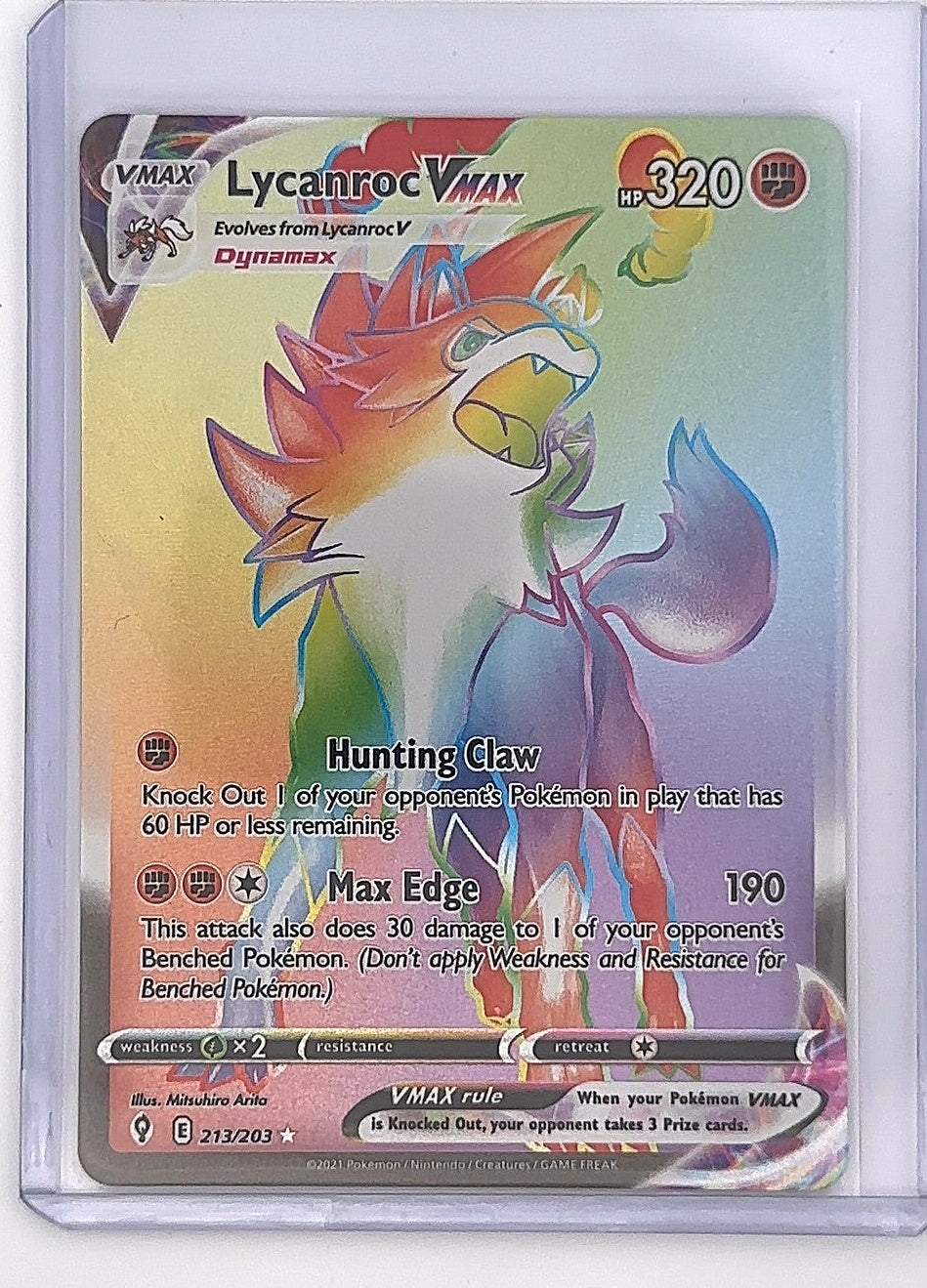 Lycanroc VMAX (Secret) #213/203 — front