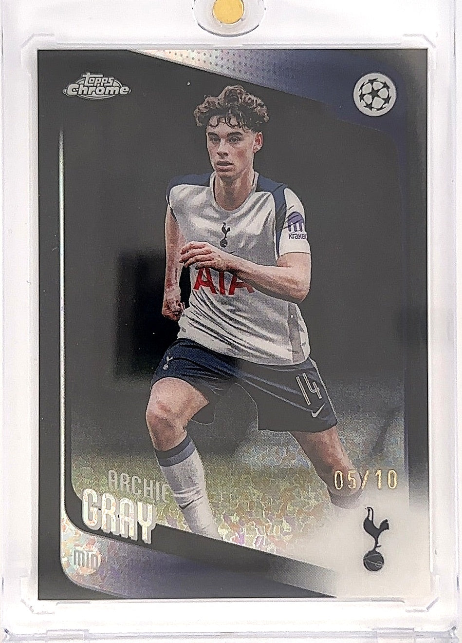 2026 Topps Chrome UEFA Club Competitions Archie Gray [Mini diamond] #165 05/10 — front