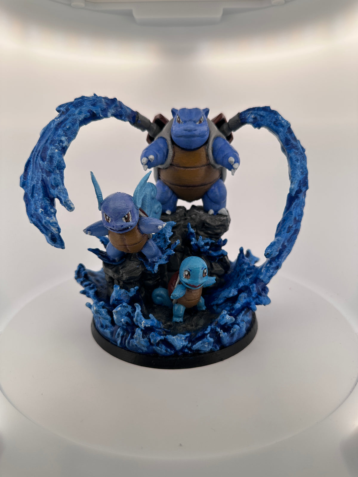 Squirtle Evolution Line 3D printed — front