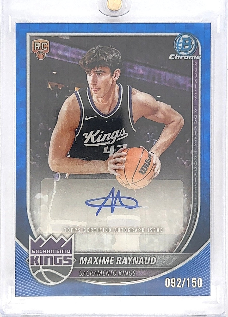 2025 Bowman Chrome Autograph Maxime Raynaud [Blue Geometric] #BCA-MR — front