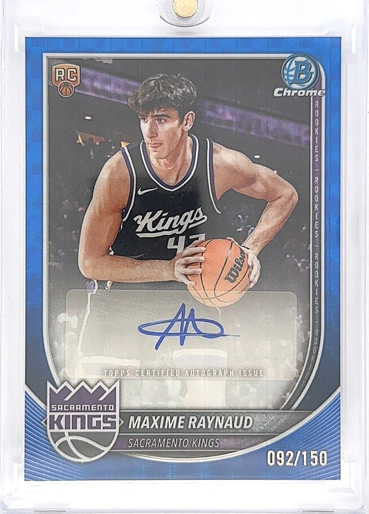 2025 Bowman Chrome Autograph Maxime Raynaud [Blue Geometric] #BCA-MR — front