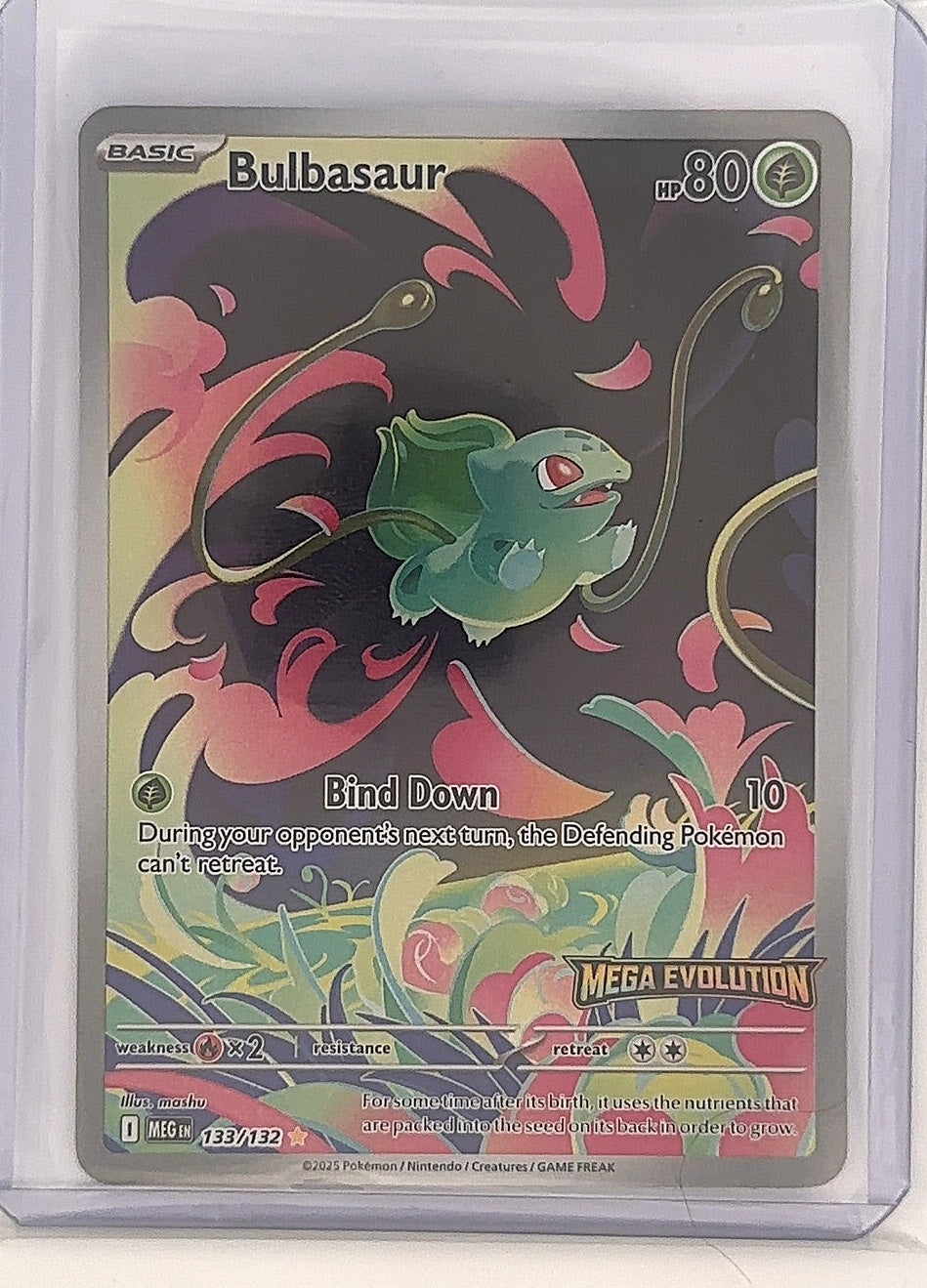 Bulbasaur - 133/132 (Mega Evolution Stamped) #133/132 — front
