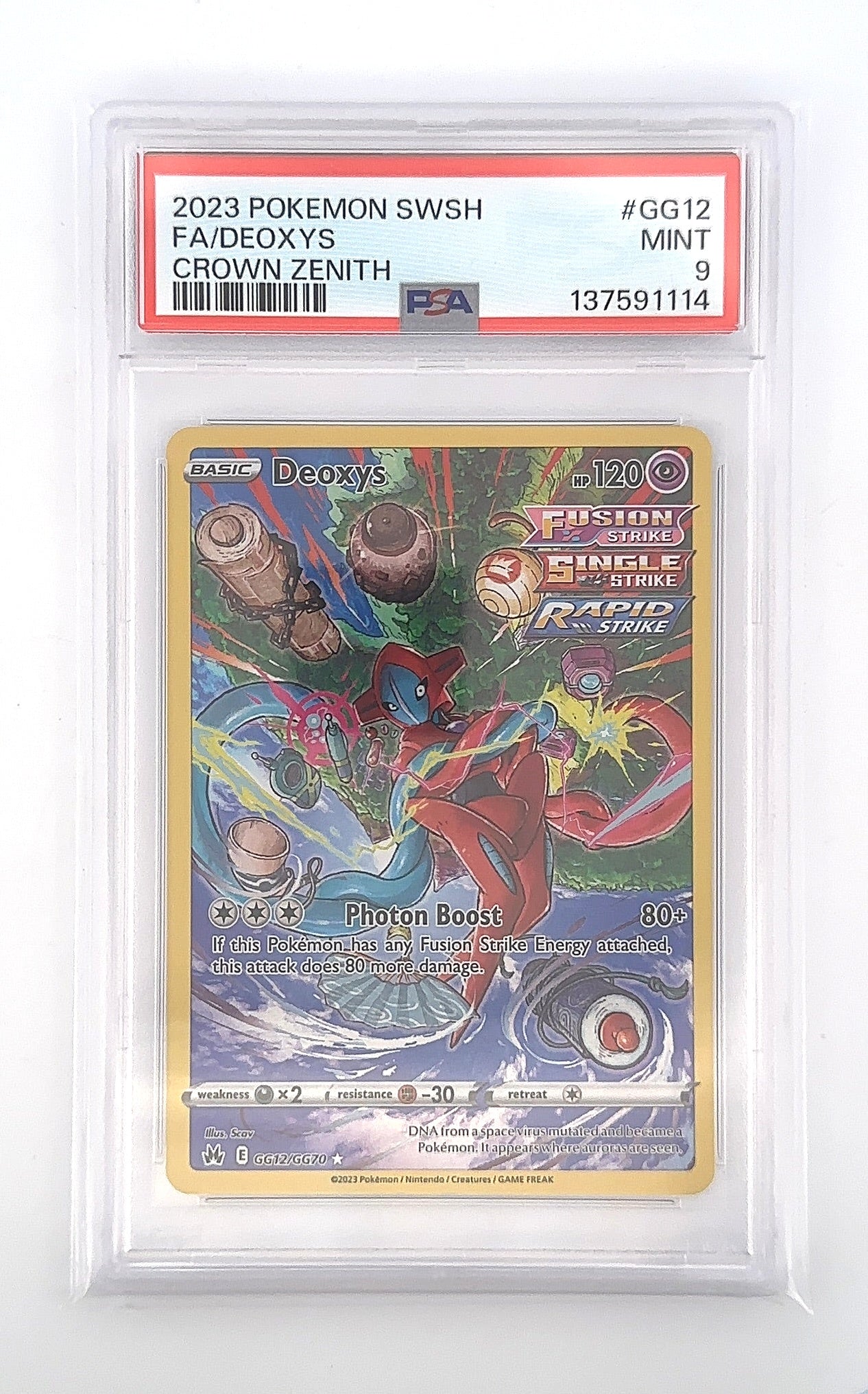 Deoxys #GG12/GG70 PSA MINT 9 — front
