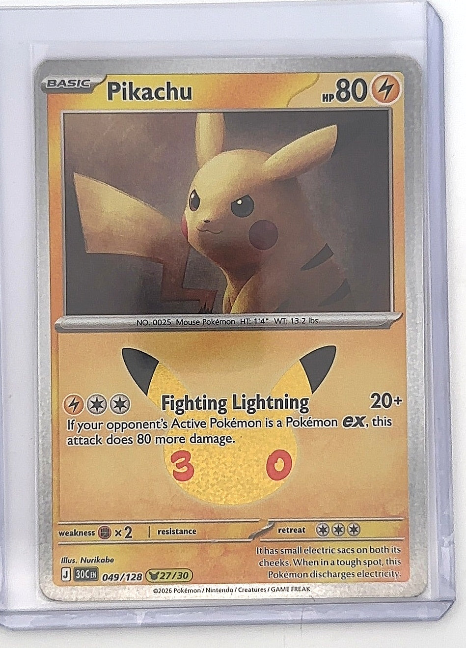 Pikachu - 049/128 #049/128 — front