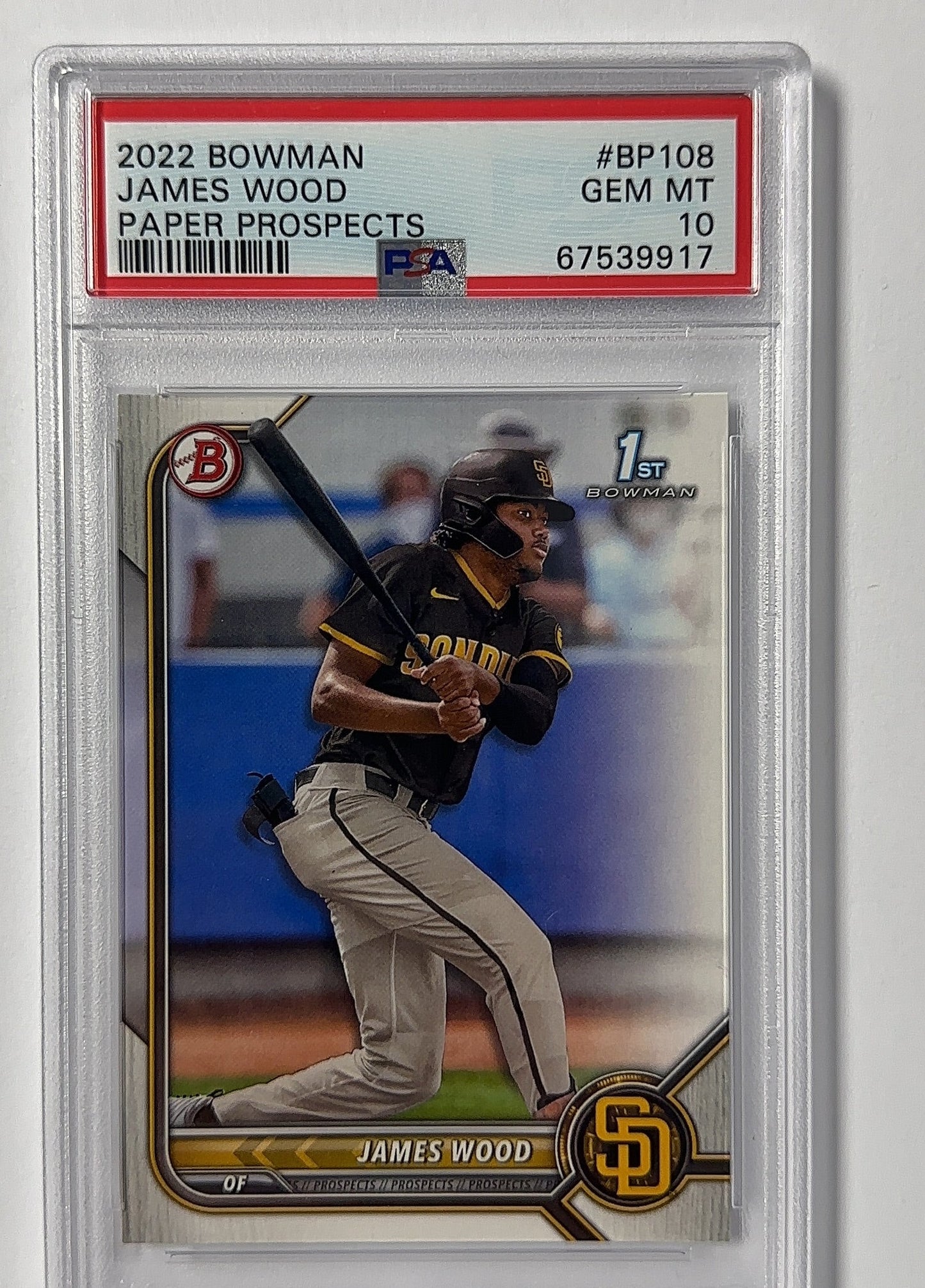 James Wood - PSA 10 Paper Prospects — front