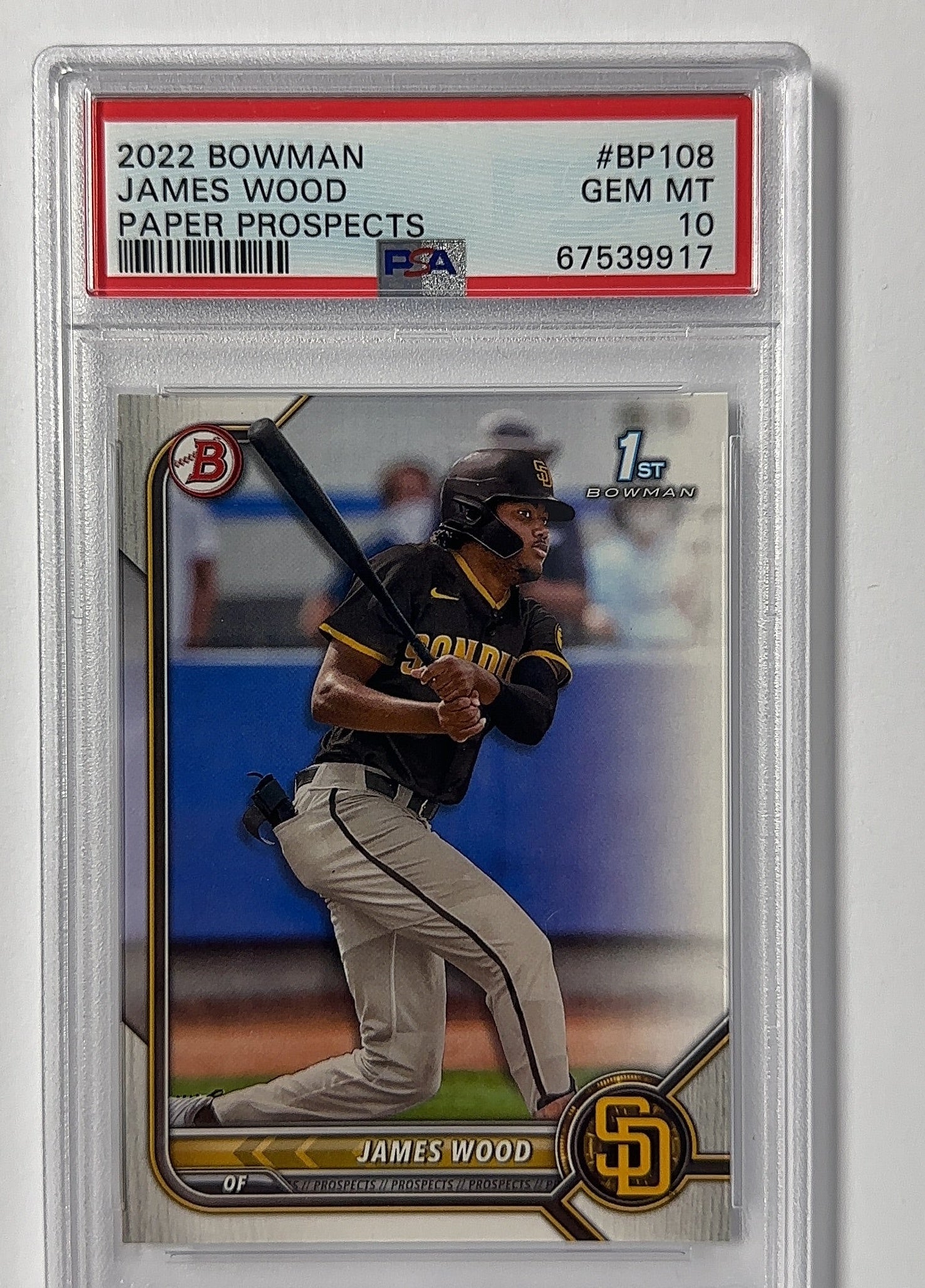 James Wood - PSA 10 Paper Prospects — front