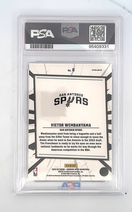 2023 Donruss Optic My House Victor Wembanyama #6 PSA 10 — back