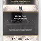 2025 Topps Tier One Break Out Autograph Jasson Dominguez /25 [Holo Platinum Blue Foil] #BOA-JD — back