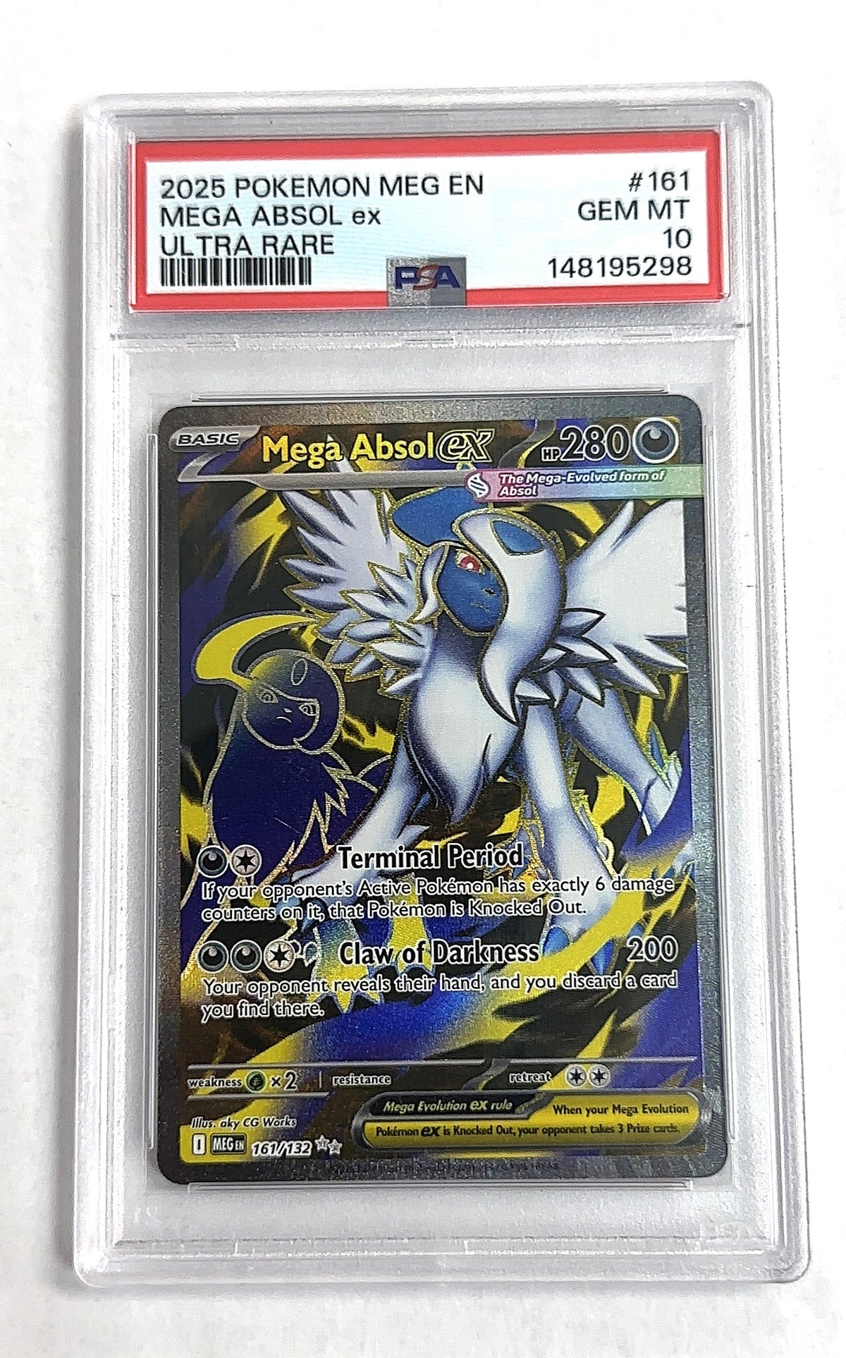 Mega Absol ex - 161/132 #161/132 PSA GEM MT 10 — front