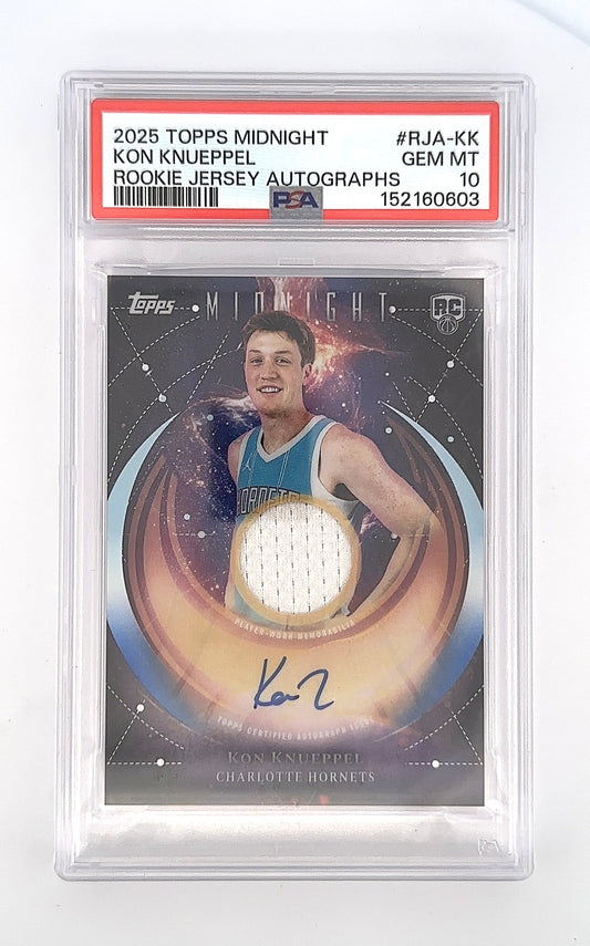 2025 Topps Midnight Rookie Jersey Autograph Kon Knueppel [Midnight] #RJA-KK — front