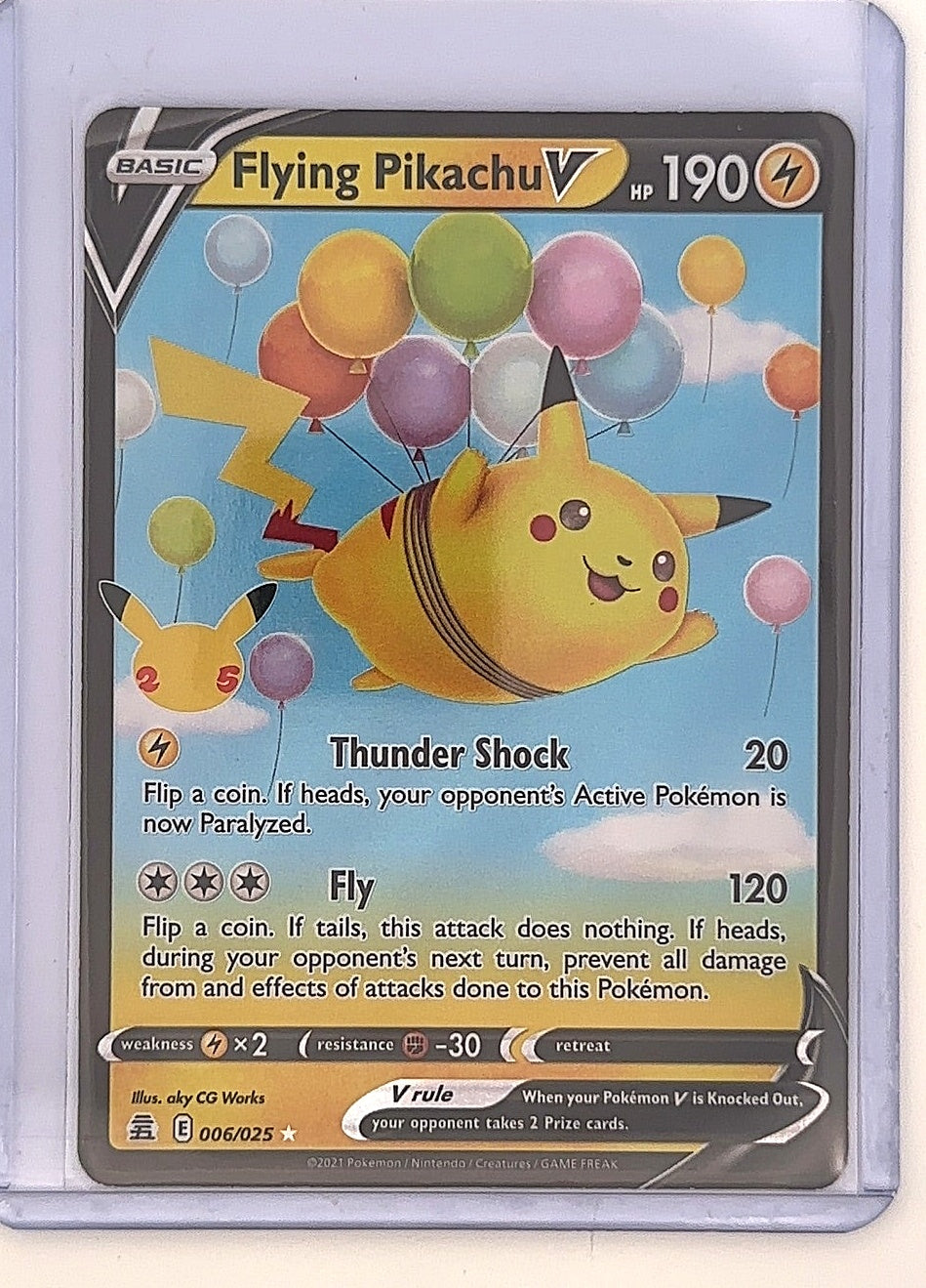 Flying Pikachu V #006/025 — front