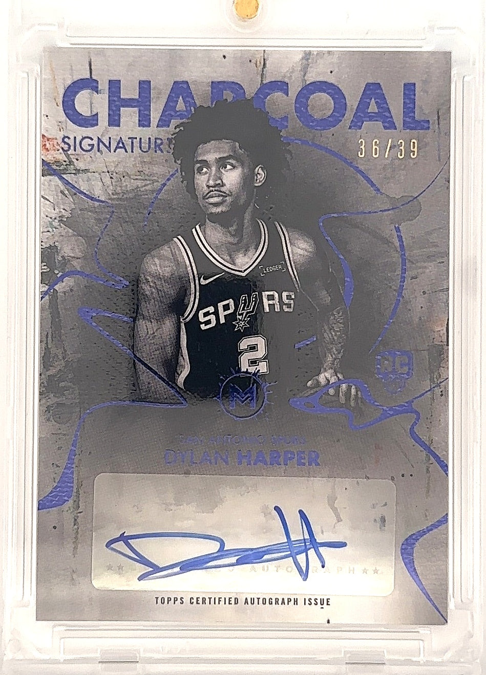 2025 Topps Motif Charcoal Signatures Dylan Harper /39 [Ultramarine Blue] #CS-DH — front