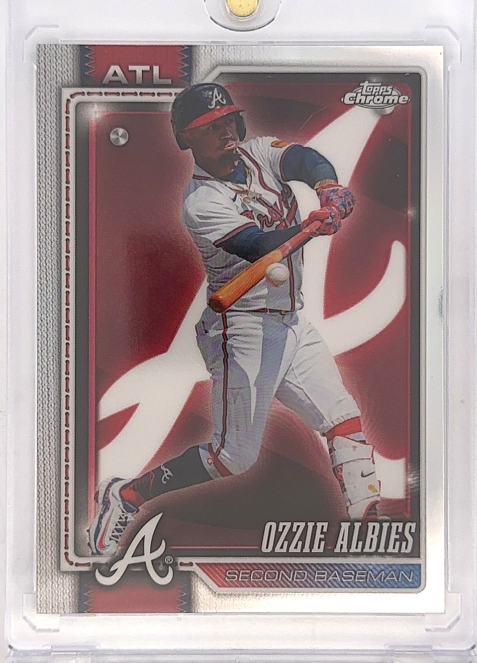 2026 Topps Chrome Ozzie Albies [Lightboard Refractor] #297 — front